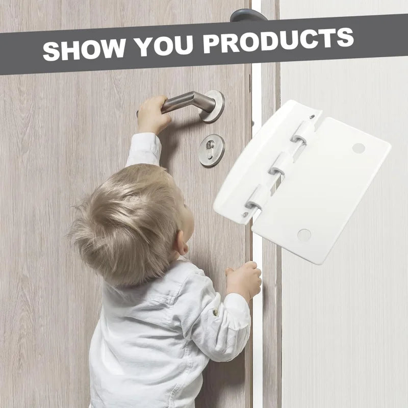 Flip Door Lock – Reversible Privacy with Anti-Out Screw Child Safe Mode & Home Defense, Provides De