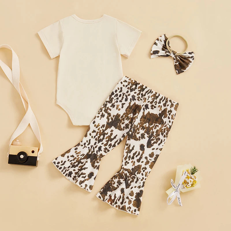 Toddler Girls Cute Summer Set Sleeveless Floral Print Romper with Ruffle Trim and Matching Bow Headband Adorable Outfit for