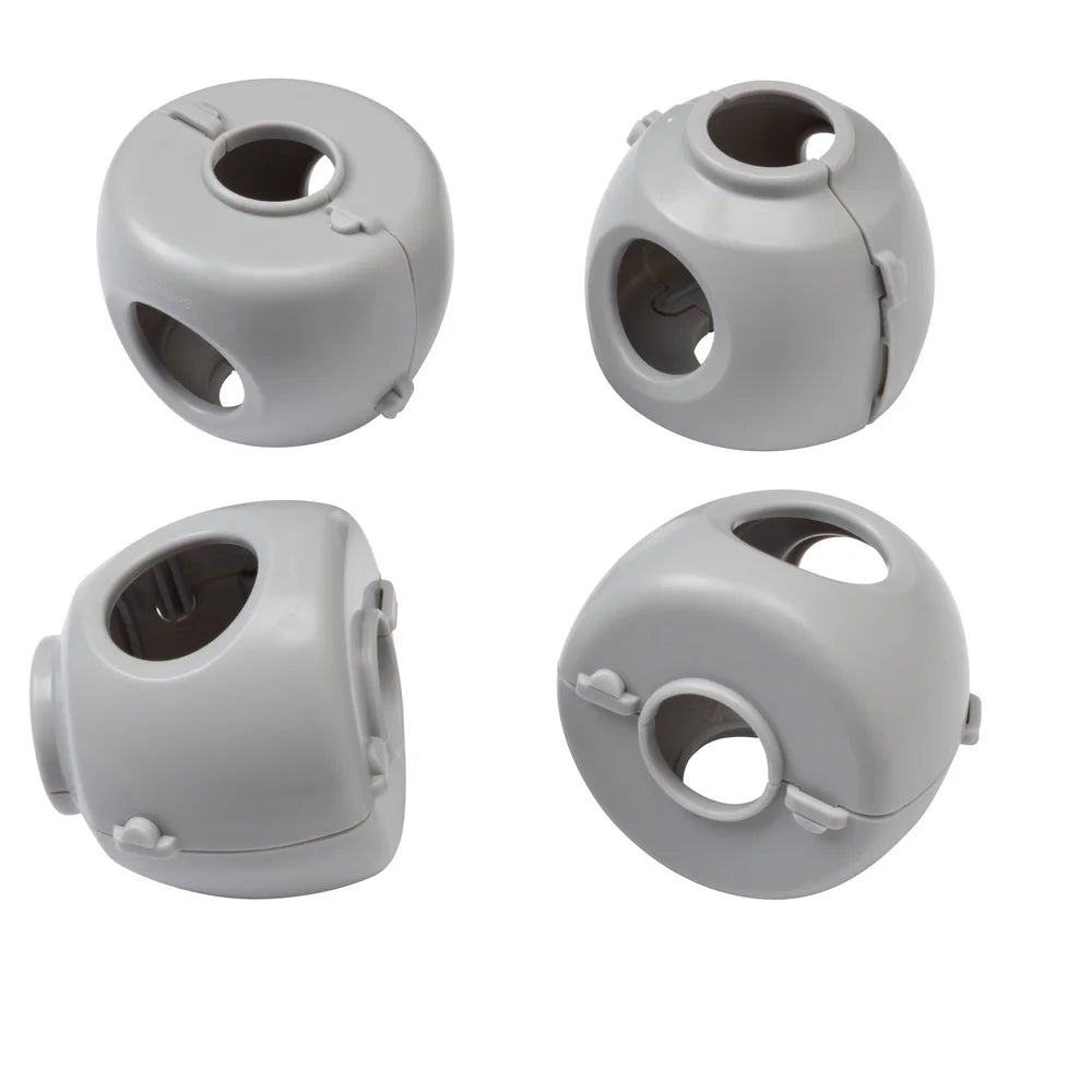 Toddler Safety Essentials Set 46pc Clear Outlet Covers Door Knob Covers Cabinet Drawer Latches Modern Design Easy Install