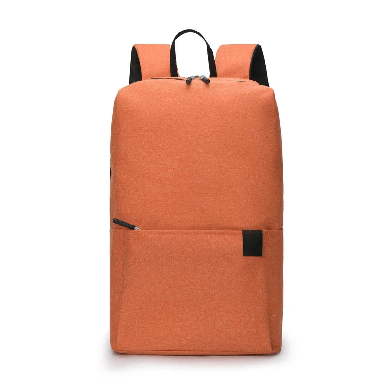 Solid color backpack colorful outdoor student bag small backpack travel bag training class school bag