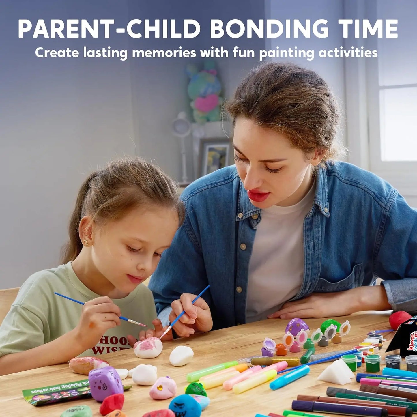 JOYFY Rock Painting Kit Glow in The Dark Rock Kit Arts and Crafts for Kids Ages 6-12 Art Supplies Toy Birthday Party Gift Toy