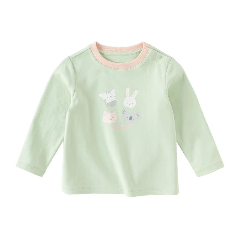 Dave Bella Long Sleeve Spring T-shirt for Girls Boys Cartoon Bottoming Shirt Children Casual Outdoor T-shirt DB3241844