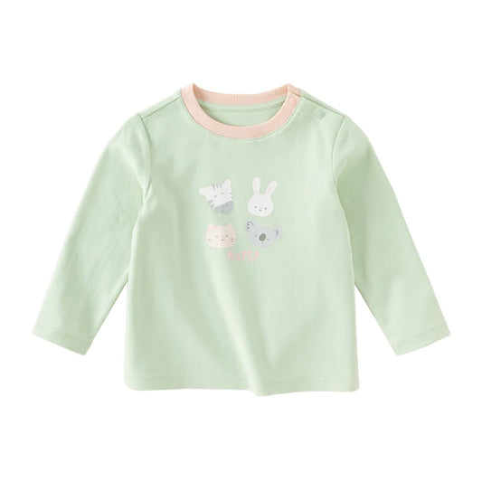Dave Bella Long Sleeve Spring T-shirt for Girls Boys Cartoon Bottoming Shirt Children Casual Outdoor T-shirt DB3241844