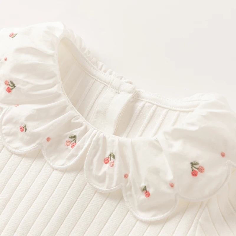 Dave Bella Long Sleeve Spring T-Shirt for Girls Casual Cotton Top Children Autumn Soft Bottom T-shirt Outdoor Clothes DB1248201