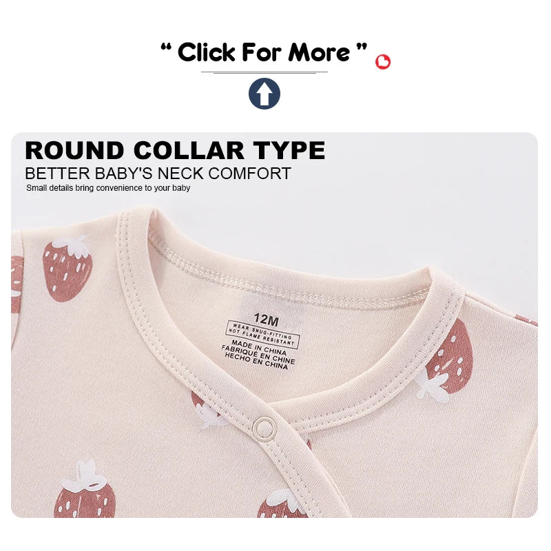 3 Pcs Autumn Winter Fashion Unisex Long Sleeve Casual Soft Comfort Baby Boy Girl Romper Newborn Shower Gifts