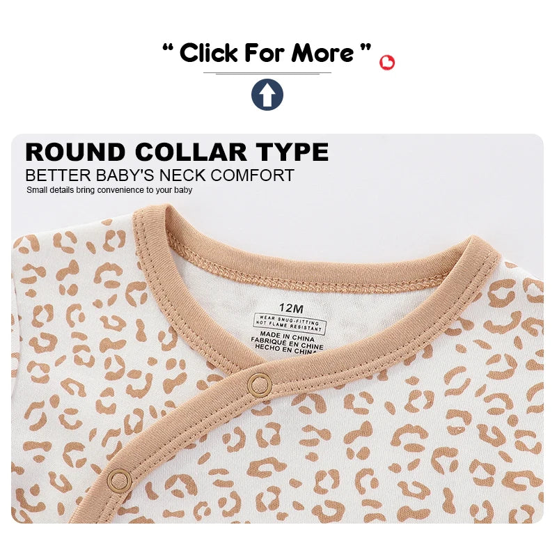 3 Pcs Autumn Winter Fashion Unisex Long Sleeve Casual Soft Comfort Baby Boy Girl Romper Newborn Shower Gifts