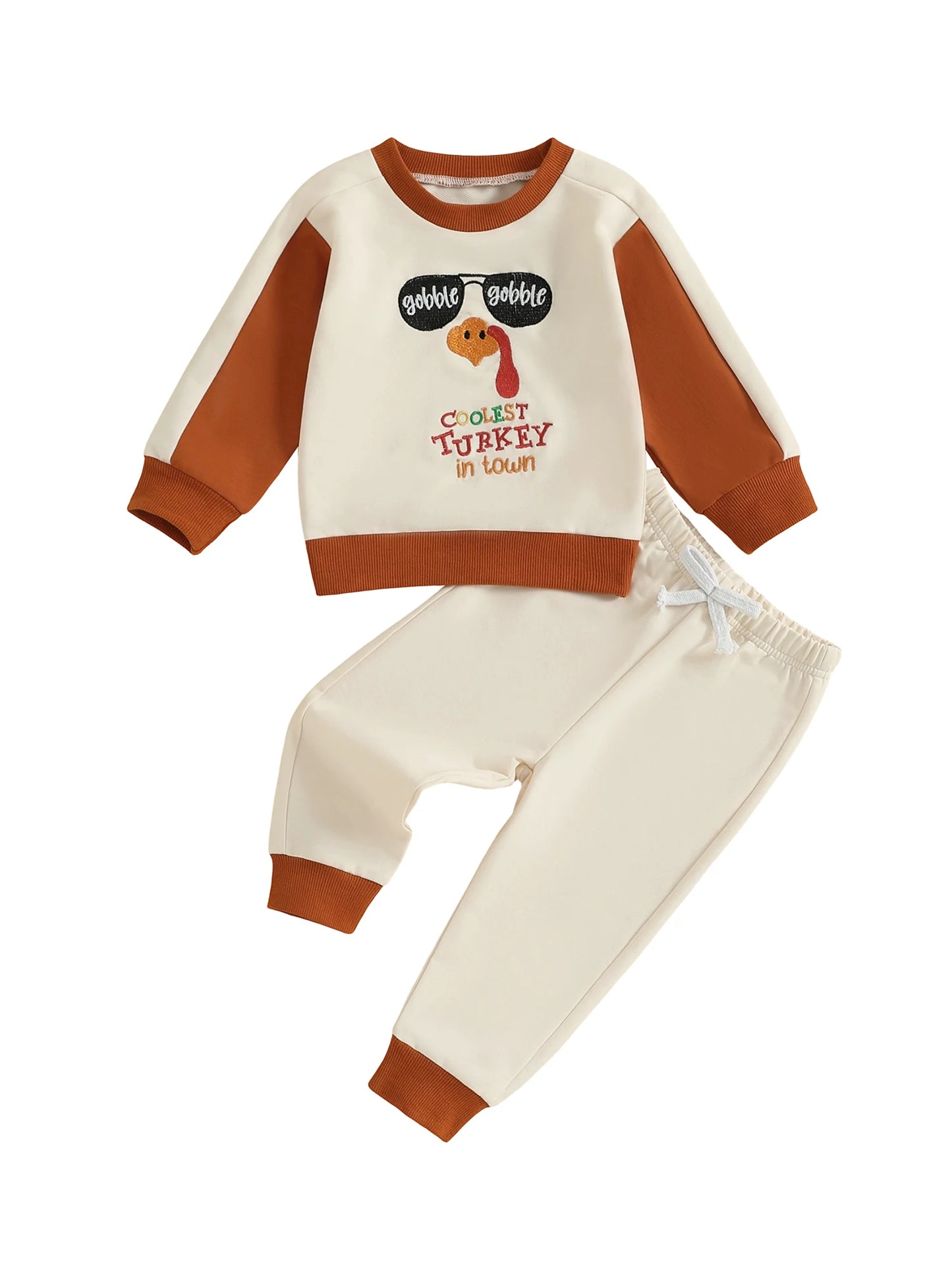 Baby Boy Girl 2Pcs Christmas Outfit Long Sleeve Reindeer Embroidery Sweater Leggings Set Cozy Winter Clothes for Toddler