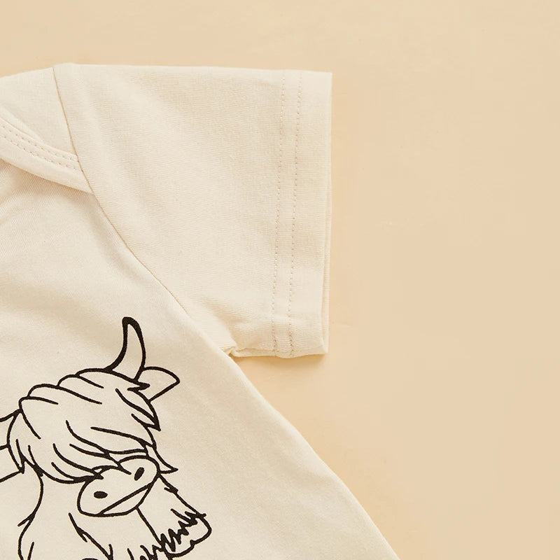 Toddler Girls Cute Summer Set Sleeveless Floral Print Romper with Ruffle Trim and Matching Bow Headband Adorable Outfit for