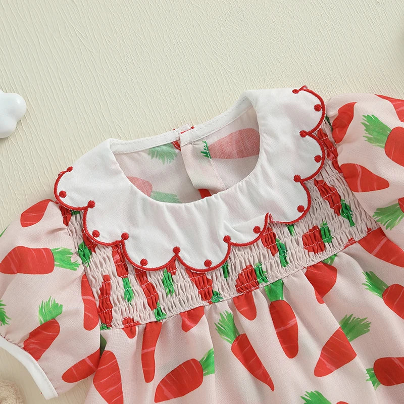 Toddler Girls Floral Print Ruffle Sleeve Rompers Easter Outfit Bunny Ear Headband Set Summer Clothes Jumpsuits Bodysuits
