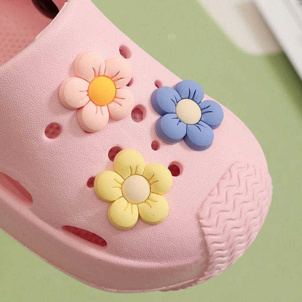 Summer Children's Hole Slipper Girl Fashion Flower Sandals Kids Beach Shoes Soft Bottom Toddler Home Slipper