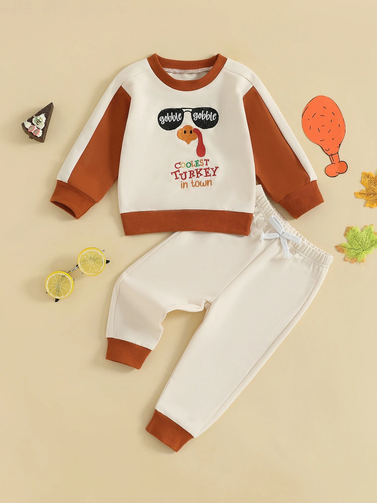 Baby Boy Girl 2Pcs Christmas Outfit Long Sleeve Reindeer Embroidery Sweater Leggings Set Cozy Winter Clothes for Toddler