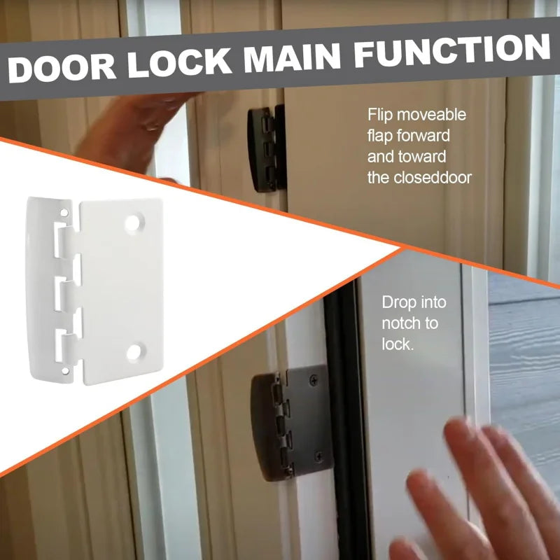 Flip Door Lock – Reversible Privacy with Anti-Out Screw Child Safe Mode & Home Defense, Provides De