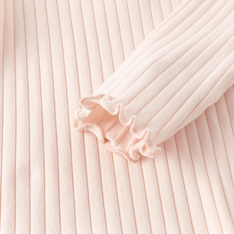 Dave Bella Long Sleeve Spring T-Shirt for Girls Casual Cotton Top Children Autumn Soft Bottom T-shirt Outdoor Clothes DB1248201