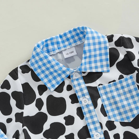 Toddler Boys Casual Outfit Dinosaur Print Short Sleeve T-Shirt and Denim Shorts Set Summer Clothes for Kids