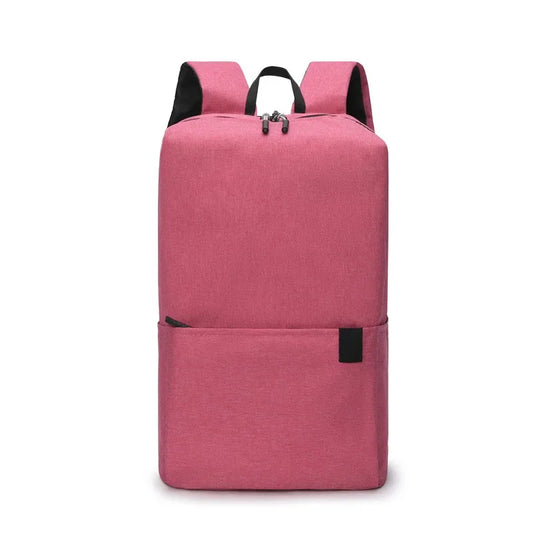 Solid color backpack colorful outdoor student bag small backpack travel bag training class school bag