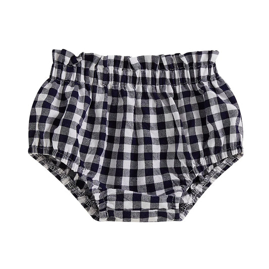 Cute Toddler Plaid Skirt with Ruffle Trim and Elastic Waistband Adorable Triangle Shorts for Stylish Summer Outfits