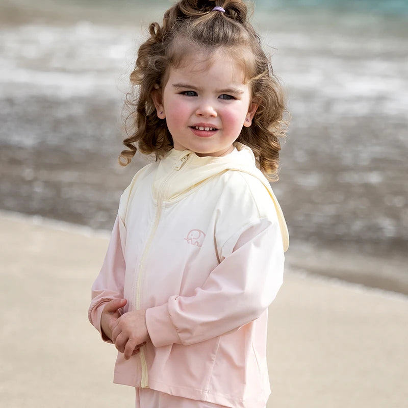 Dave Bella Summer Sunscreen Clothes Coats for Girls Cool Sense Sun Protection Clothes Beach Clothing Hooded DB2234158