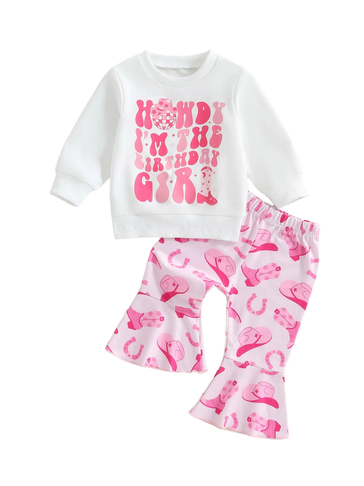 Cute Baby Girl Autumn Clothes Floral Print Ruffle Sleeve Top Solid Color Leggings 2 Piece Outfit Set for Toddlers