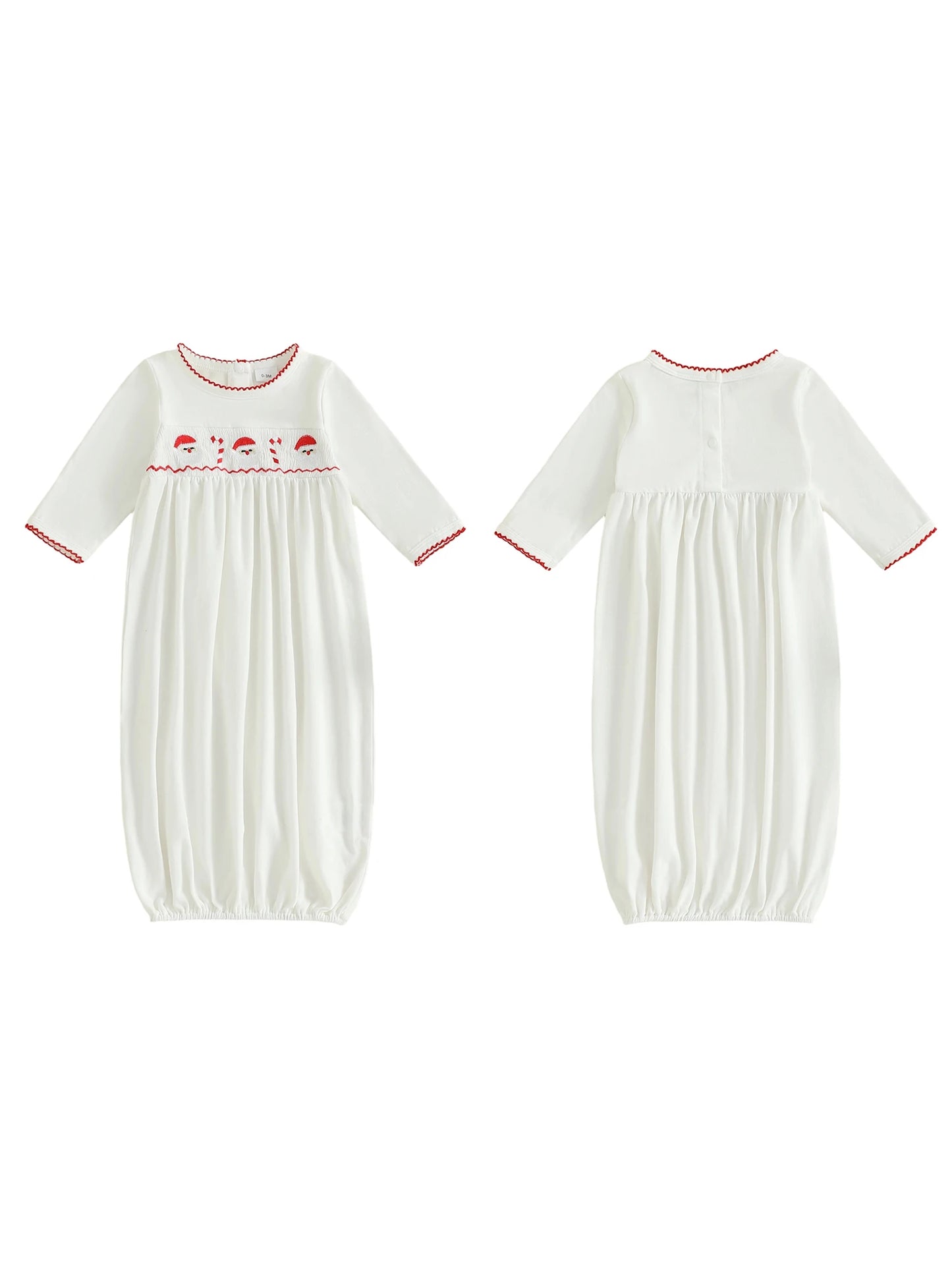 Infant Sleep Sack for Boys Girls Winter Holiday Long Sleeve Wearable Nightgown Newborn Pajama Gown for Christmas