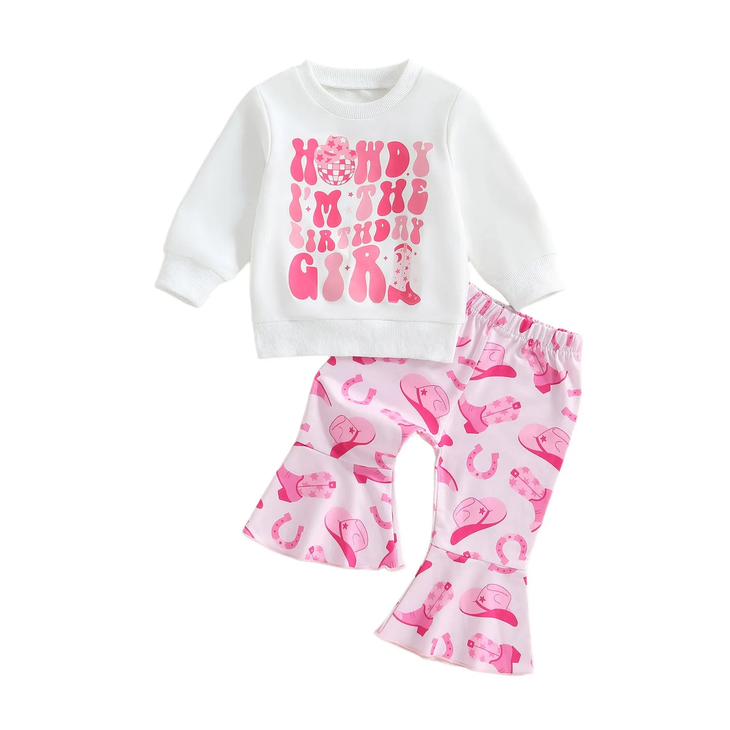 Cute Baby Girl Autumn Clothes Floral Print Ruffle Sleeve Top Solid Color Leggings 2 Piece Outfit Set for Toddlers