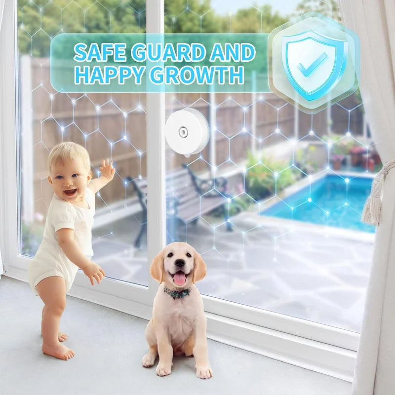 Sliding Door Lock Child Safety,Repeatable Installation, Glass   &，Vacuum Adso