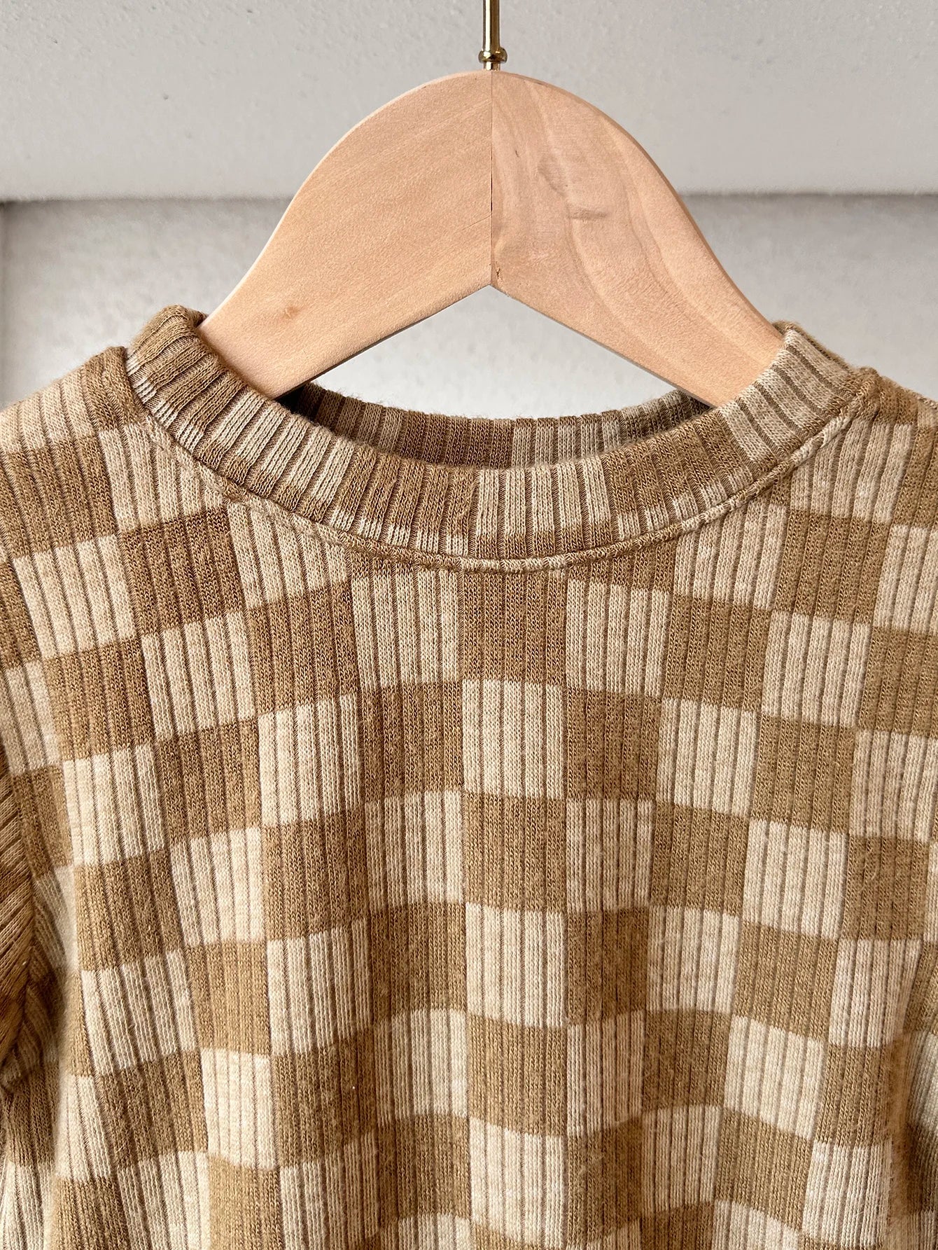 Retro summer toddler bodysuit short sleeved plaid jumpsuit neutral baby romper clothes