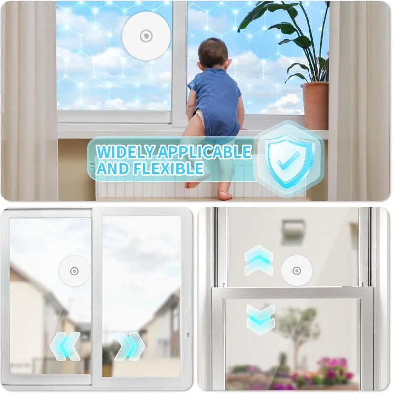 Sliding Door Lock Child Safety,Repeatable Installation, Glass   &，Vacuum Adso