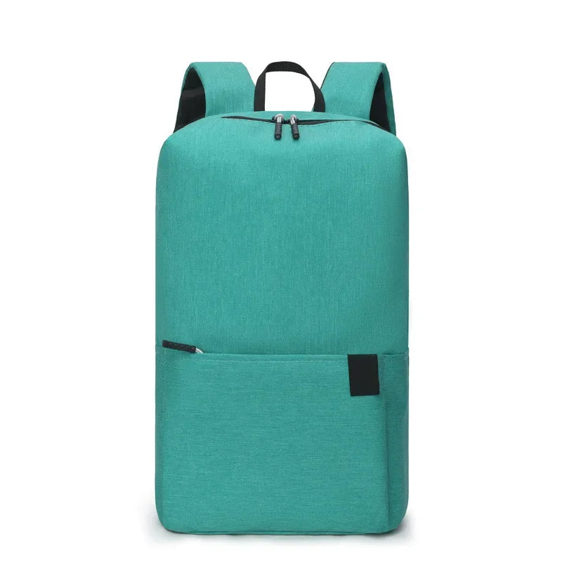 Solid color backpack colorful outdoor student bag small backpack travel bag training class school bag