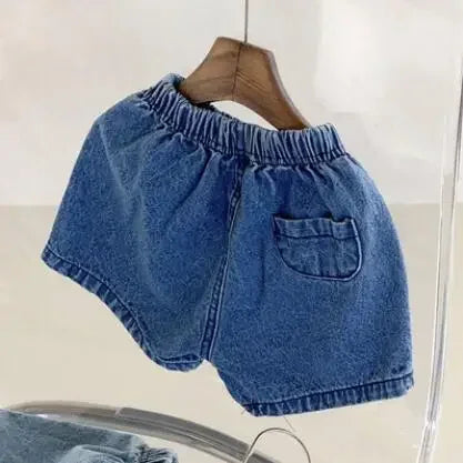 Adorable Baby Boys Shorts Summer Casual Denim Short Pants for Toddler Girls Pockets Design Clothing Children Jeans Pants 0-24M