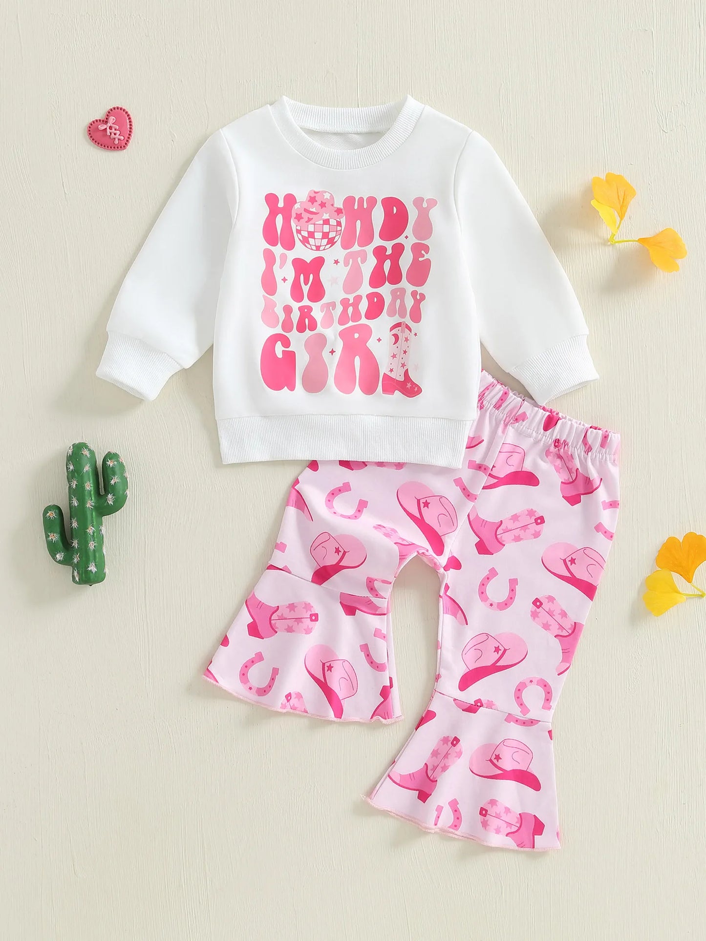 Cute Baby Girl Autumn Clothes Floral Print Ruffle Sleeve Top Solid Color Leggings 2 Piece Outfit Set for Toddlers