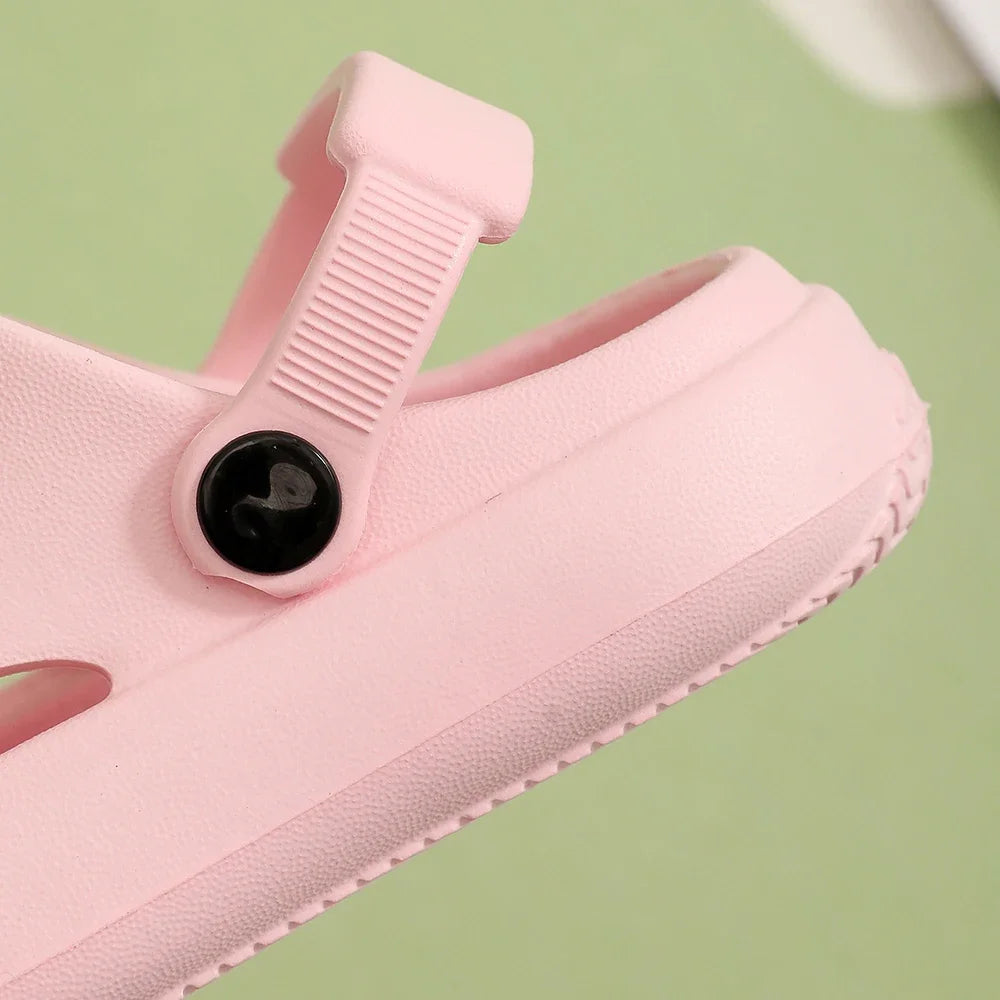 Summer Children's Hole Slipper Girl Fashion Flower Sandals Kids Beach Shoes Soft Bottom Toddler Home Slipper