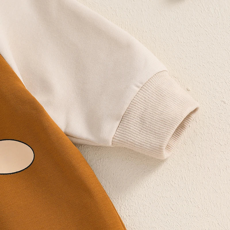 Thanksgiving Baby Boy Girl Outfit Adorable Turkey Print Round Neck Long Sleeve Romper Hat Set for Fall Celebration