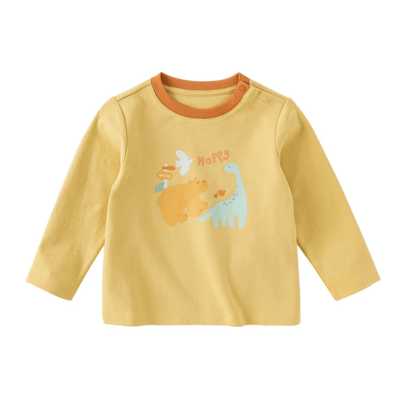 Dave Bella Long Sleeve Spring T-shirt for Girls Boys Cartoon Bottoming Shirt Children Casual Outdoor T-shirt DB3241844